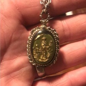 Vintage Sarah Coventry Silver Necklace With Cool Pendent 24 in. Custom Jewelery